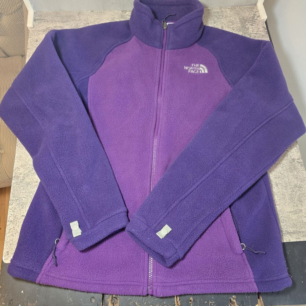 Womens Small Two Toned Purple The North Face Full Zip Fleece Jacket C2 Good Con - Picture 2 of 7